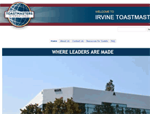 Tablet Screenshot of irvinetoastmasters.org